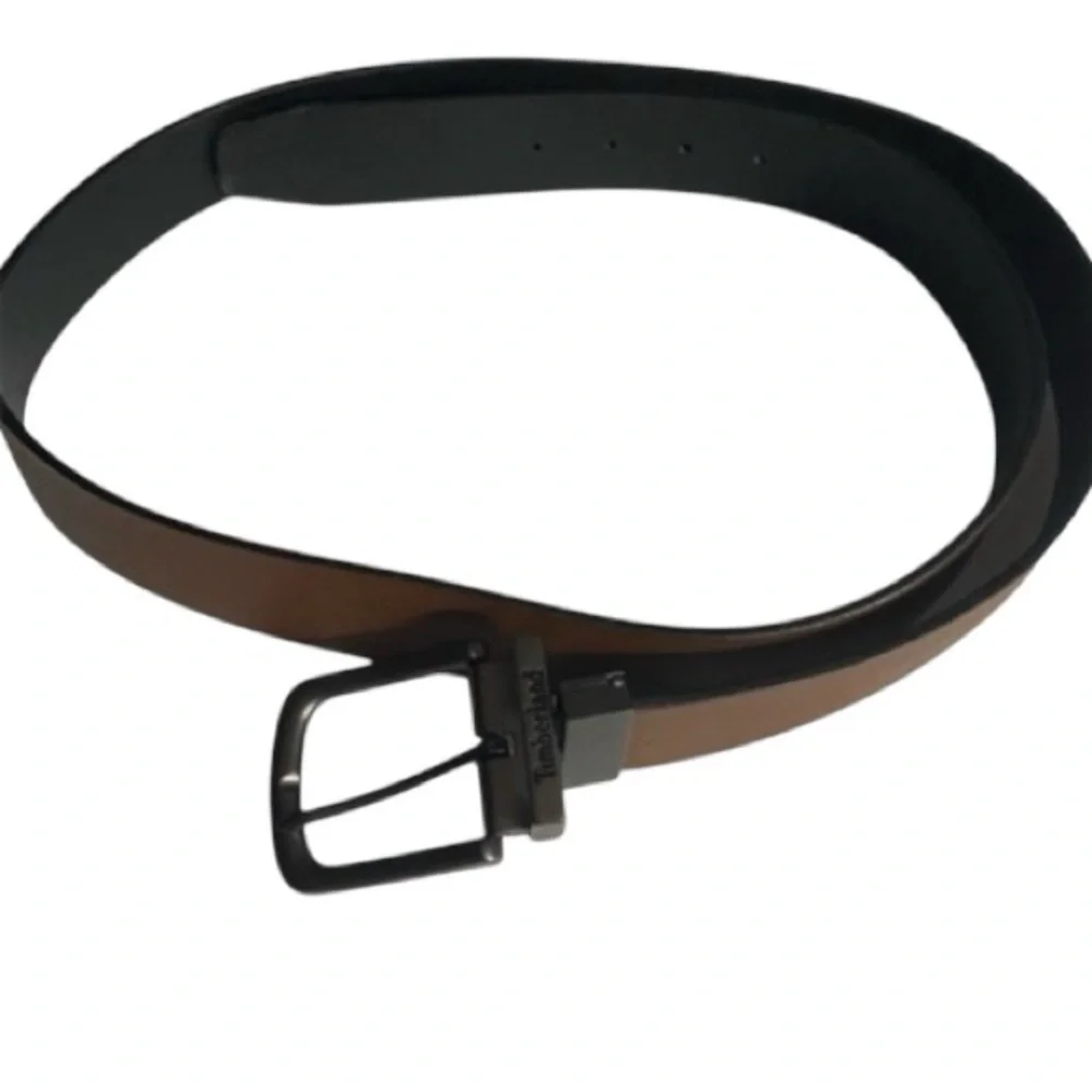 TIMBERLAND Belt, Full Grain Leather, Reversible Black, Brown, Sz 48, 3X